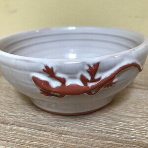 NEW VINTAGE KILNWORKS SALAMANDER GHECKO ST THOMAS POTTERY BOWL DISH